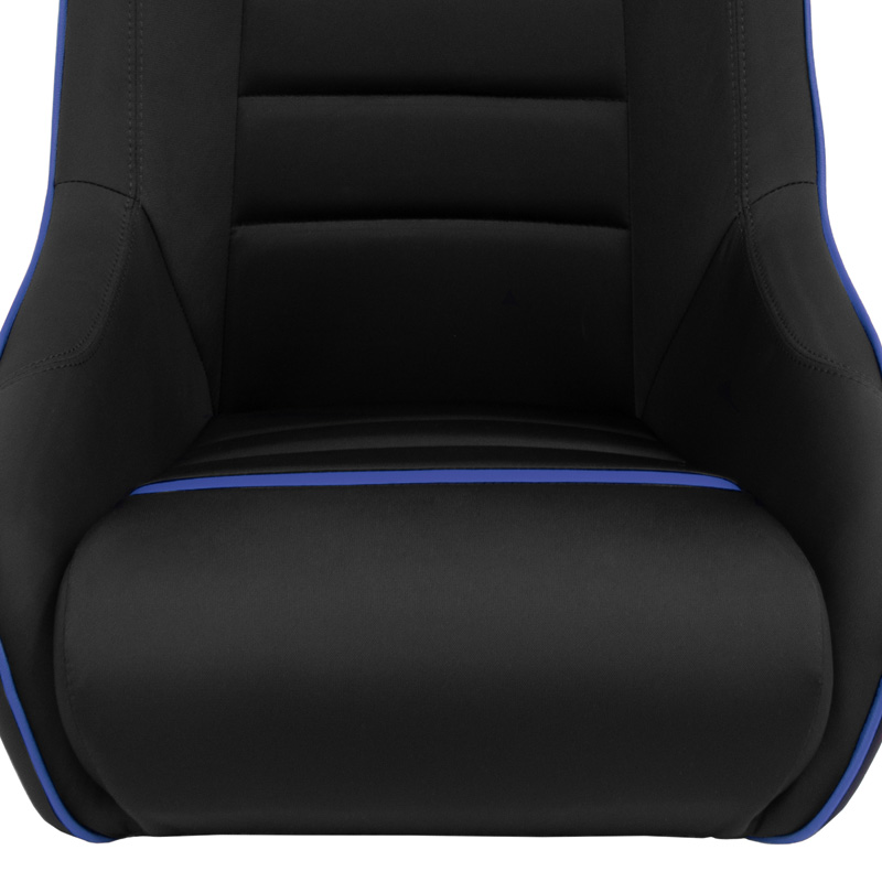 Sport seat 'Classic RS' - Black/Blue - Non-reclinable back-rest + Integrated head-rest - incl. slides
