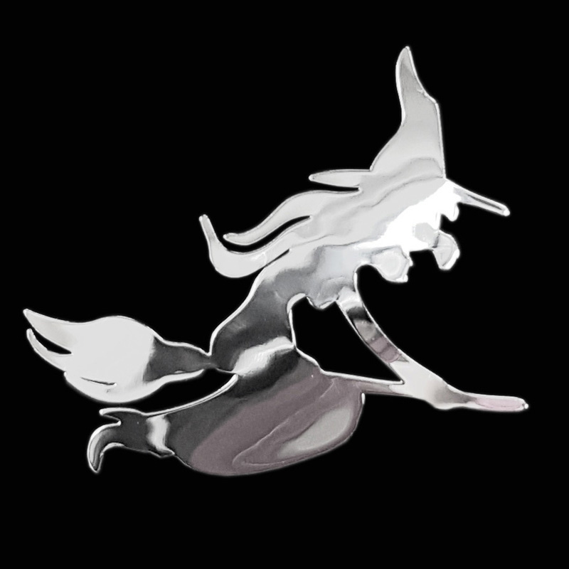Nickel Sticker 'Witch' - 70x60mm