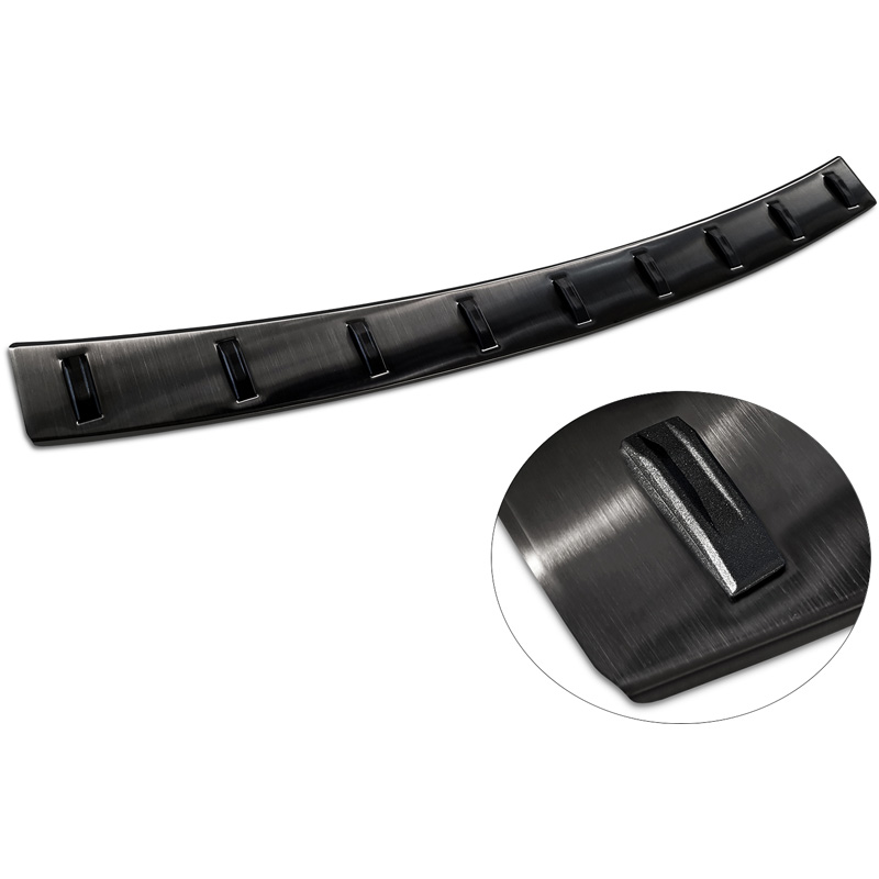Black Stainless Steel Rear bumper protector  Skoda Octavia III Combi Facelift 2017-2020 'STRONG EDITION'