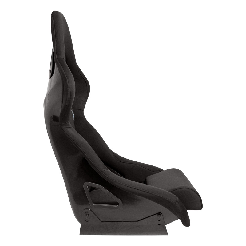 Sport seat 'BS8' - Black - Non-reclinable fibreglass back-rest - incl. slides