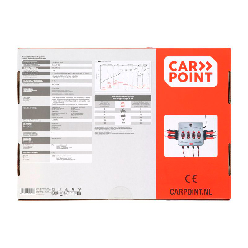 Carpoint BX-6 Battery Charger 16A / 4 Bank