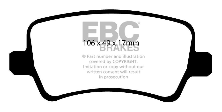 EBC Brakes VOLVO S60 2.0 Turbo T5 2010-.. Remblokken achterzijde