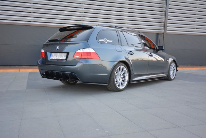 Achter Diffuser passend voor BMW 5 E61 (TOURING) WAGON M-PACK Glanzend Zwart