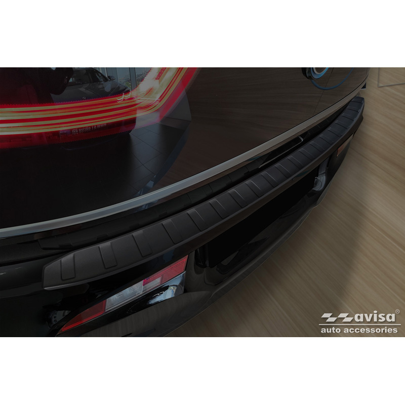 Matt Black Stainless Steel Rear bumper protector  BMW i3 (i01) 2013-2017 & FL 2017-2022 'Ribs'