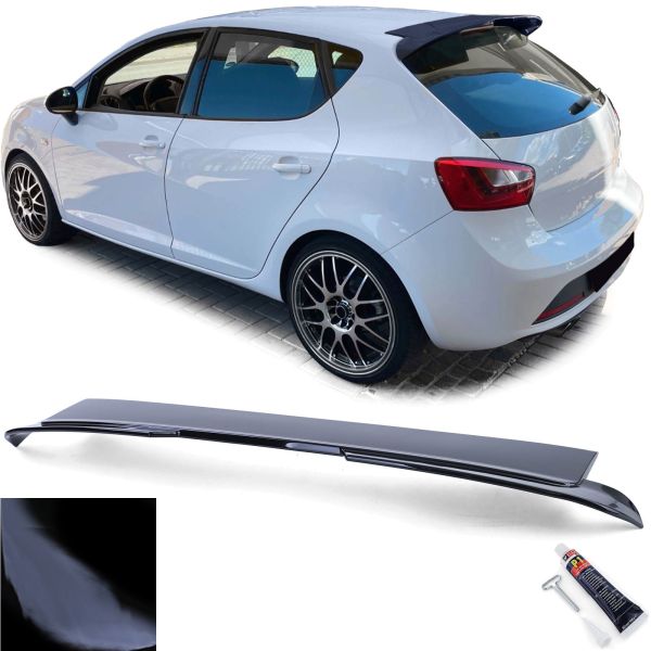 Spoiler passend voor Seat Ibiza 6J 5 Deurs 08-17 Glans Zwart