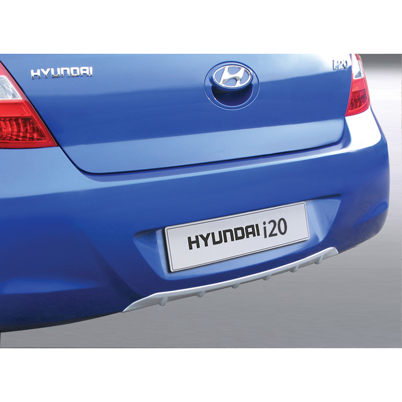 RGM Rear bumper skirt (Diffuser)  Hyundai i20 3/5-doors 2009-2015 silver (ABS)
