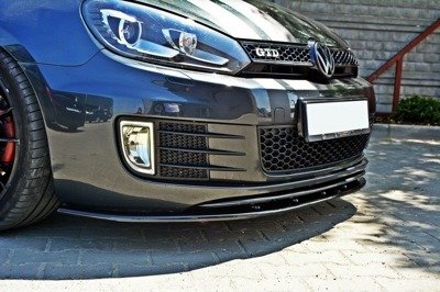 Voorspoiler passend voor VW Golf 6 GTI Glans Zwart