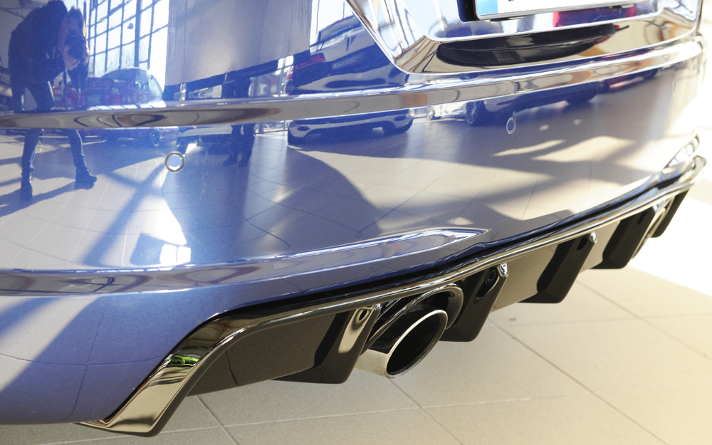 Diffuser passend voor Audi TT 8J-FV 8S 14-22 Rieger Glans Zwart