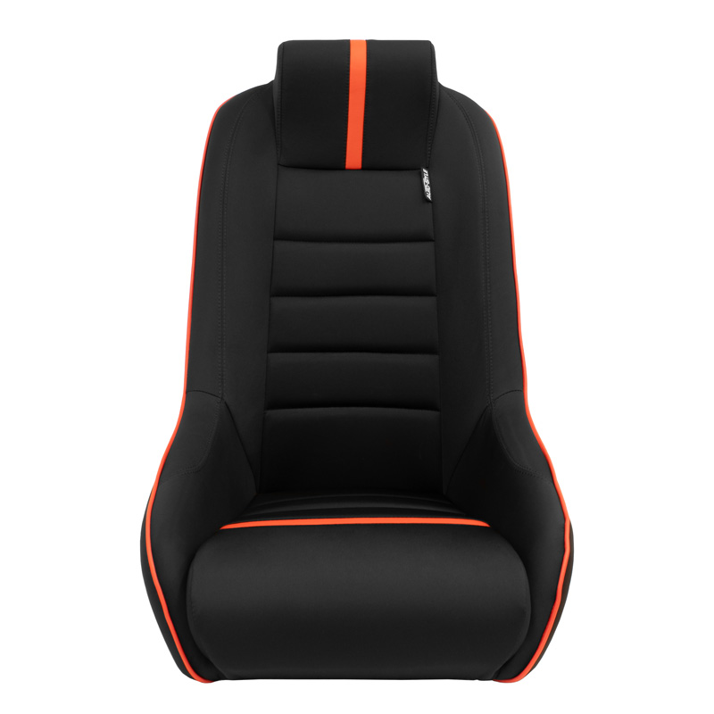 Sport seat 'Classic RS' - Black/Red - Non-reclinable back-rest + Integrated head-rest - incl. slides