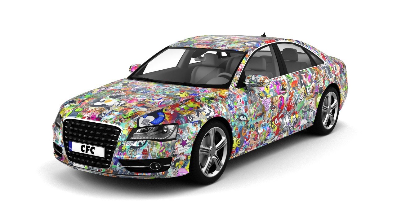 Car wrapping film for full vehicle wrapping CFC Stickerbom