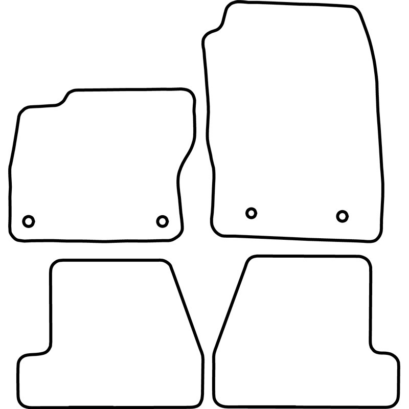 Set velour car mats  Ford Focus III Facelift 2015-2018