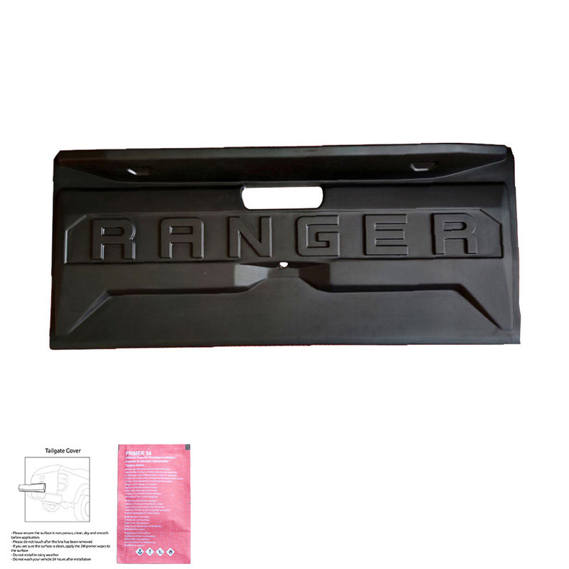 Tailgate Cover  Ford Ranger T6/T7/T8 2012-2022 - Version 2 - Matt black
