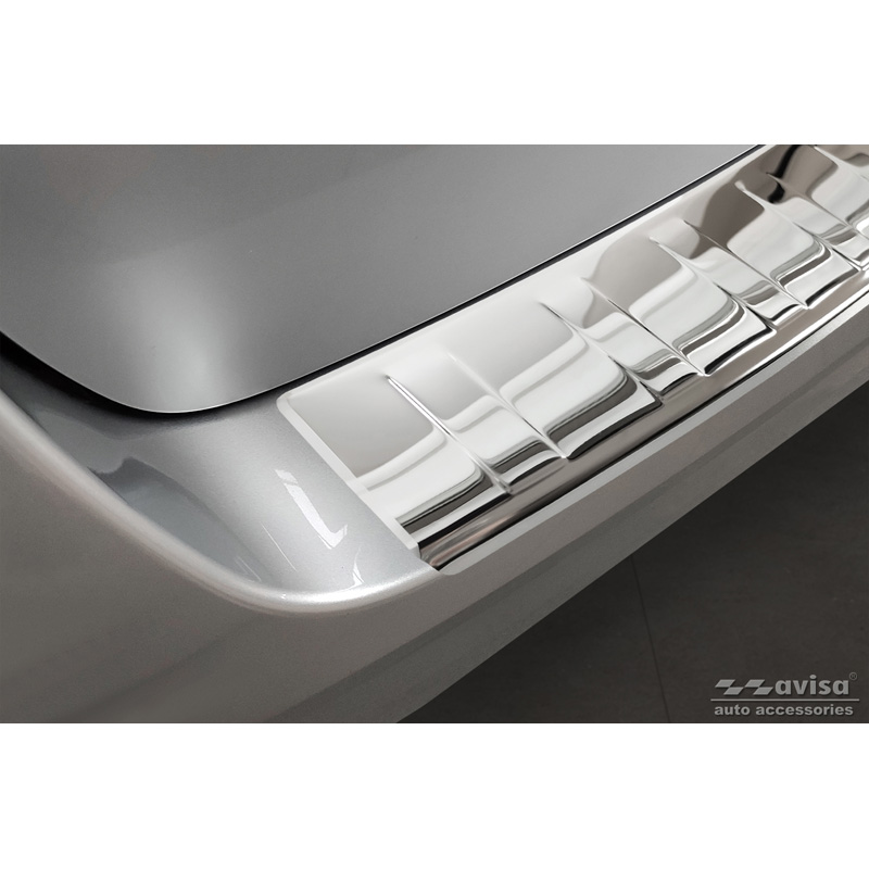 Chrome Stainless Steel Rear bumper protector  Volkswagen Multivan T7 2021- 'Ribs'