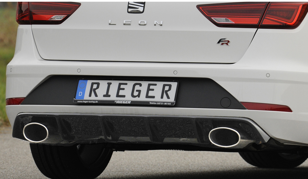 Diffuser passend voor Seat Leon FR ST (5F) Rieger Glans Zwart