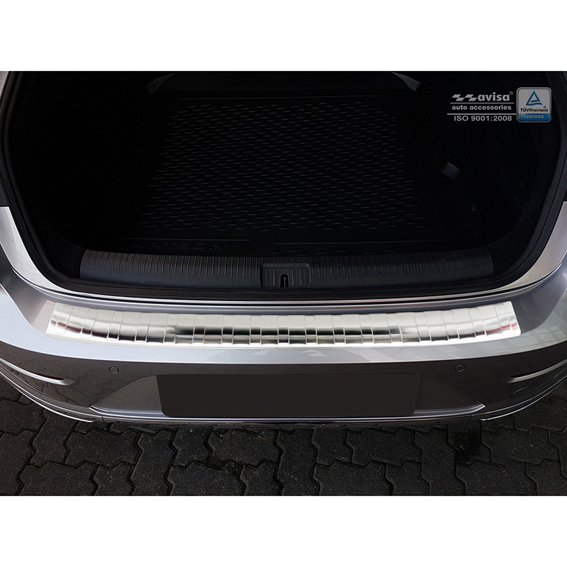 Stainless Steel Rear bumper protector  Volkswagen Arteon 2017- 'Ribs'
