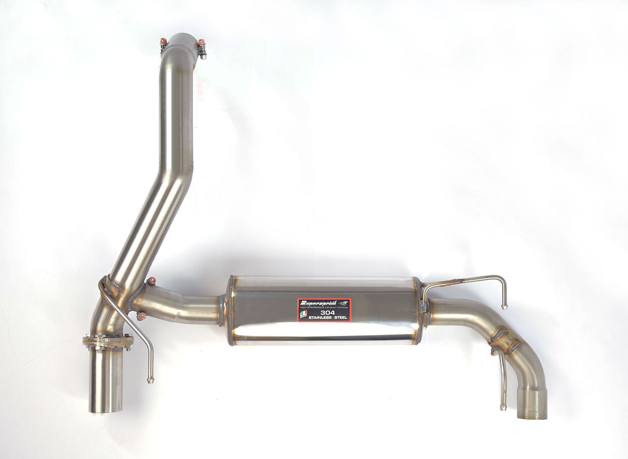695 ABARTH 1.4T "Tributo Ferrari" (180 Hp) (Ø65 with valve) 2009 Rear exhaust right - left