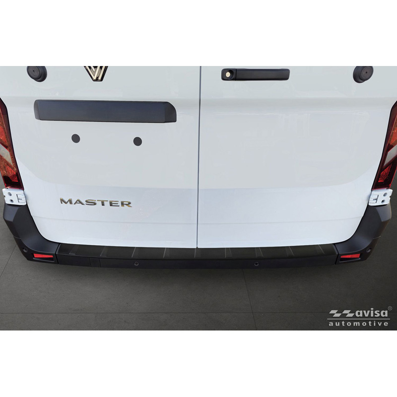 Avisa Matt Black Stainless Steel Rear bumper protector  Renault Master IV 2024- 'Ribs'