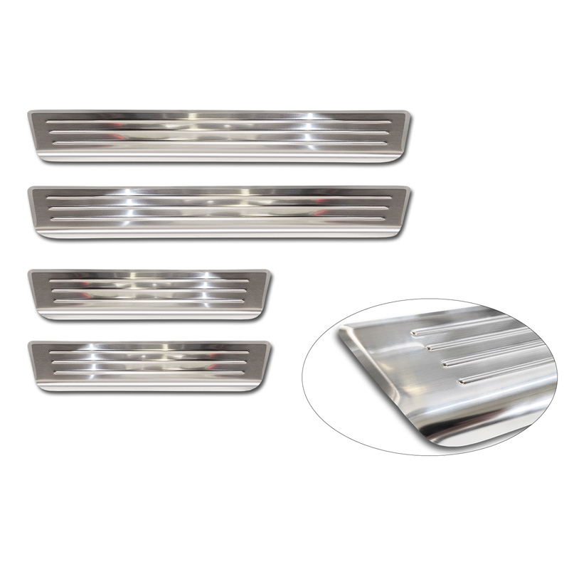 Stainless Steel Door sill protectors  Citroën C4 III 2020- & C4 X 2022- 'Lines' - 4-pieces