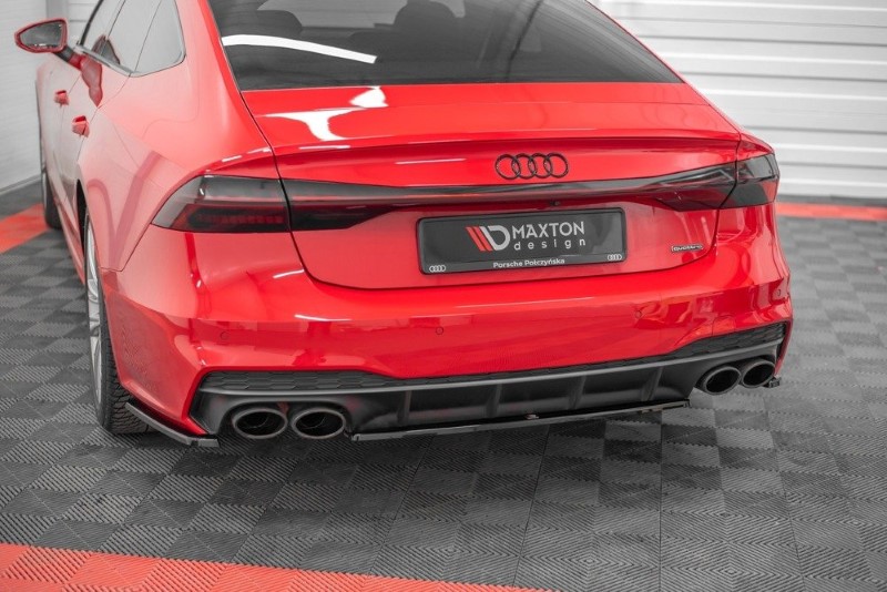 Diffuser passend voor Audi A7 S-Line C8 Maxton Glanzend Zwart