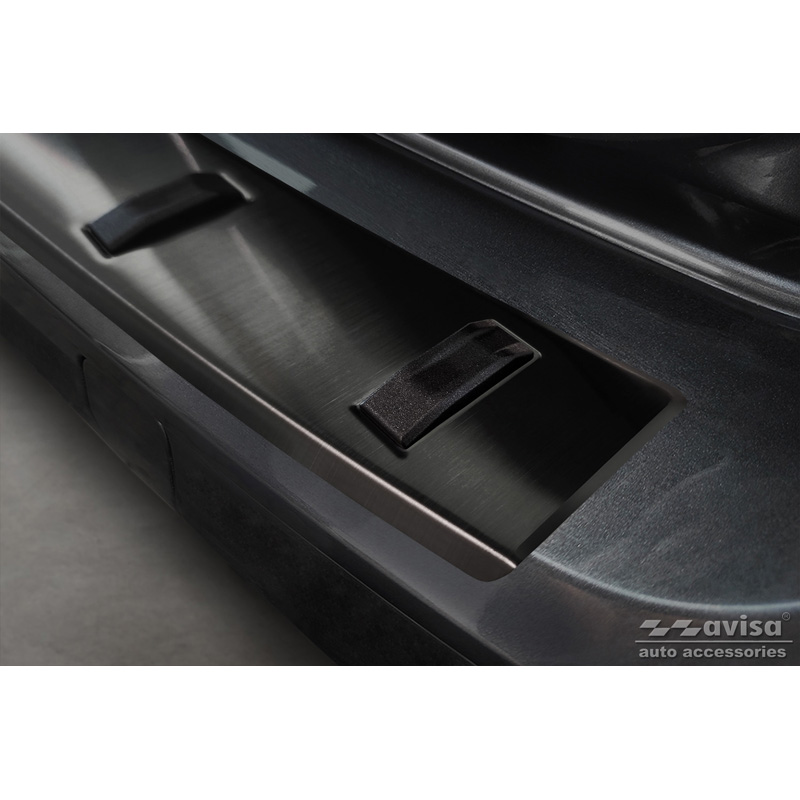 Black Stainless Steel Rear bumper protector  Volkswagen Caddy V Cargo & Combi 2020- 'STRONG EDITION'