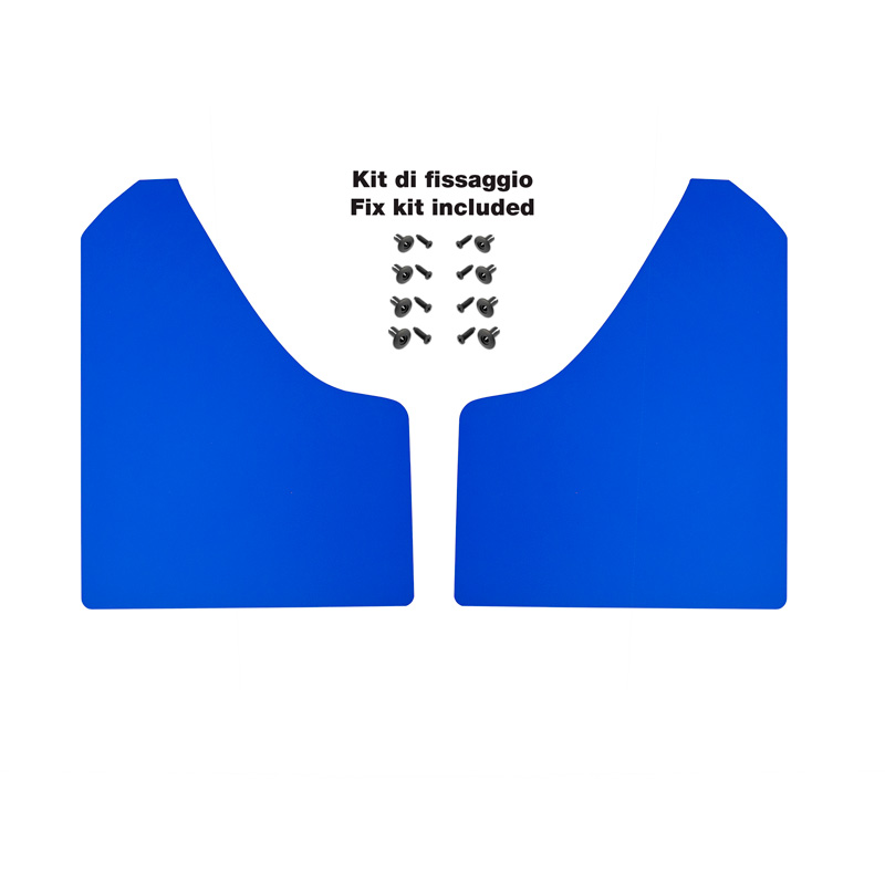 Simoni Racing Universal mud flaps set - Black - incl. mounting screws - Blue ABS