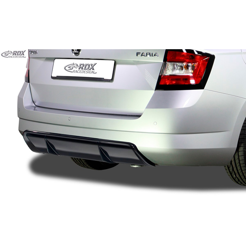 Rear bumper skirt 'Diffuser'  Skoda Fabia III Kombi (NJ) 2014- (ABS glossy black)