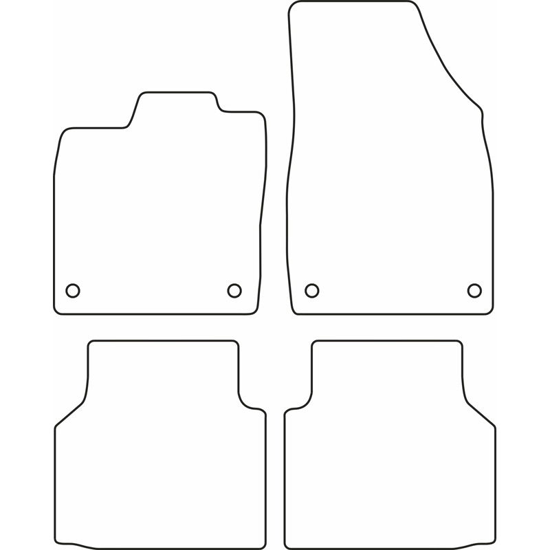 Set velour car mats  Volkswagen ID.4 2020- / ID.5 2021- & Audi Q4 (F4) E-Tron 2021-