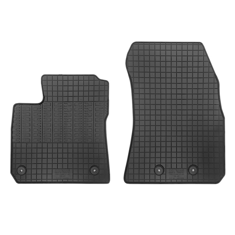 Rubber car mats set  Ford Transit Courier 2-persons 2019- (2-pieces + fixing system)