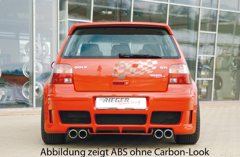 Achter Carbon diffusor voor Rearbumper RS-4-Look VW Golf IV Rie