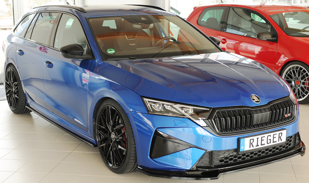 Voorspoiler passend voor Skoda Octavia RS (NX): 08.24- glans zwart