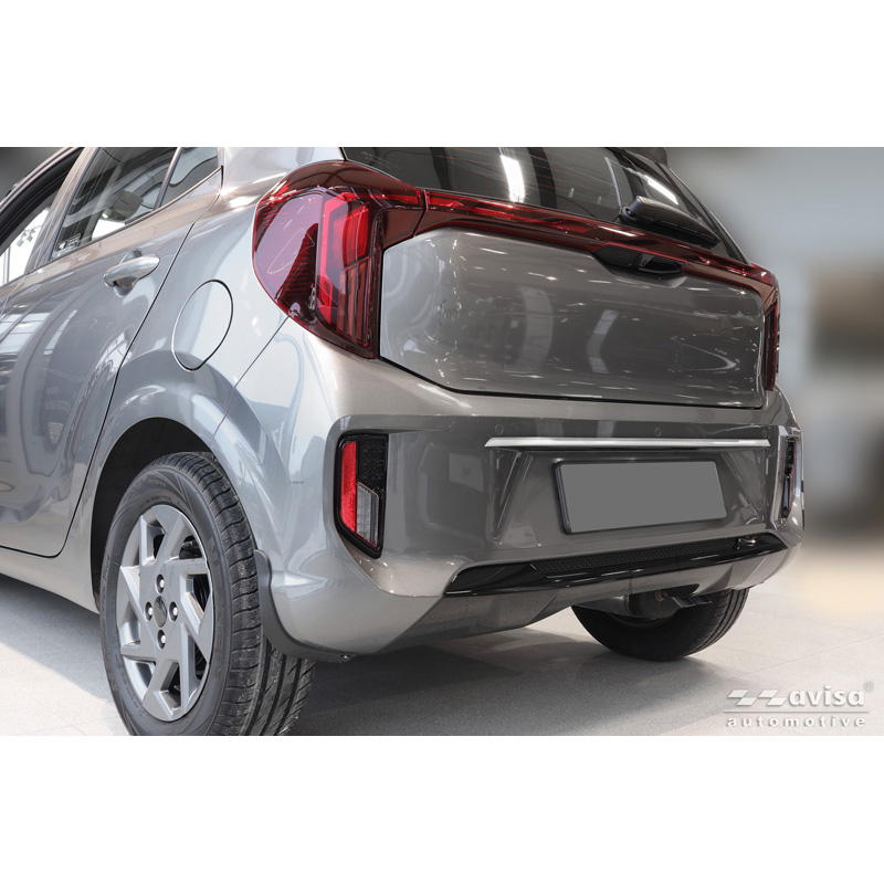 Avisa Brushed Stainless Steel Trunk Tailgate Trim Cover  Kia Picanto III (JA) Facelift 2024-