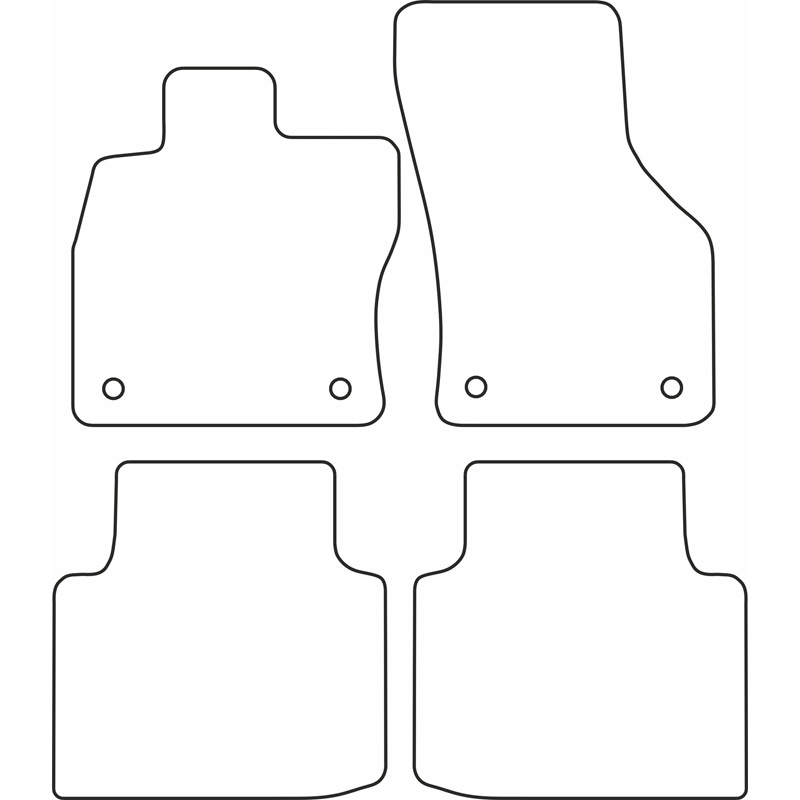 Set velour car mats  Skoda Superb III 2015-