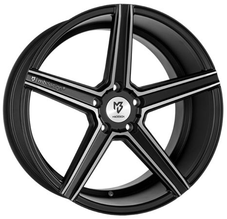 mbDESIGN KV1 DC Black Matt Polish 10,5x20 5x114,3 ET45 Velgen