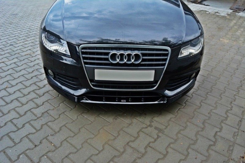Voorspoiler passend voor Audi A4 B8 V.1 Glanzend Zwart