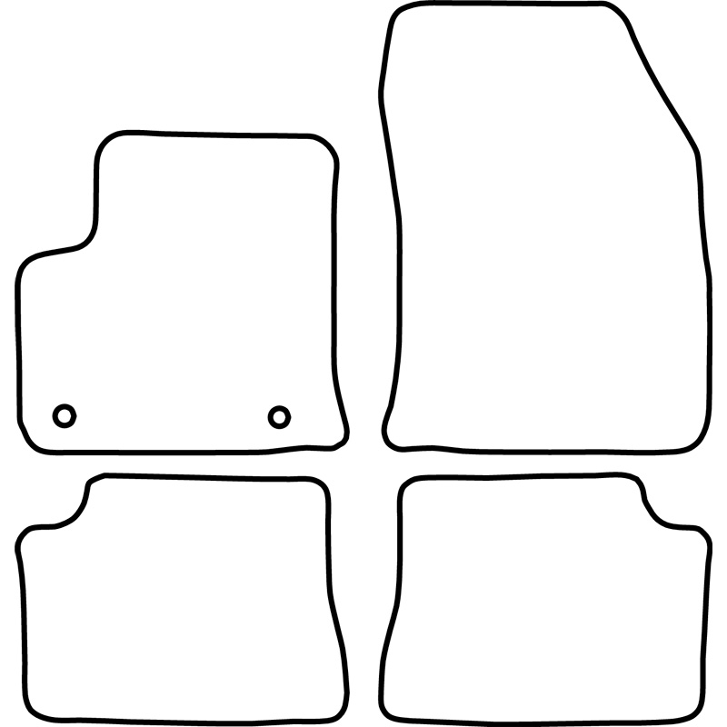 Set car mats  Peugeot e-208 / Opel e-Corsa F / Citroën DS3 Crossback Electric 2019-
