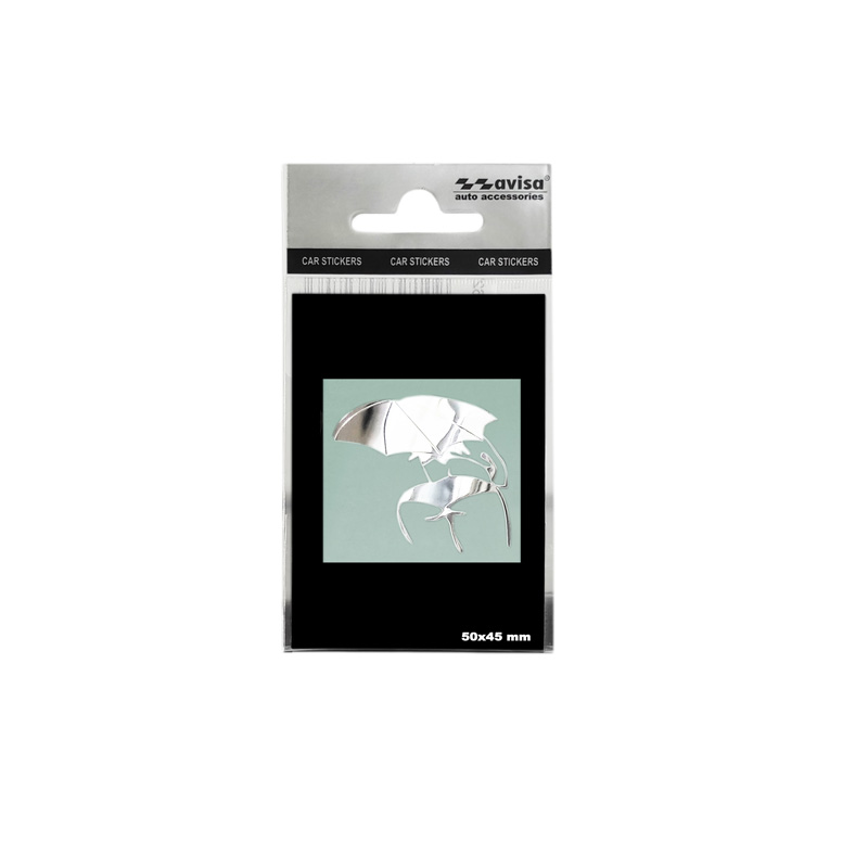 Nickel Sticker 'Umbrella' - 50x50mm
