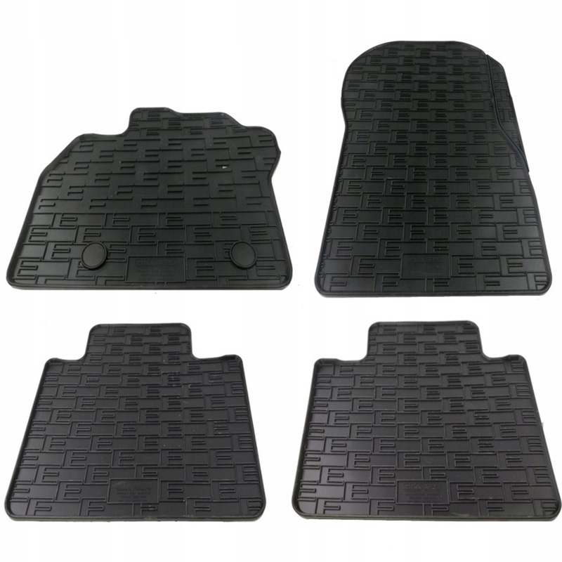 Rubber car mats set  Renault Zoe 2012-2018 & 2019- (4-pieces + fixing system)