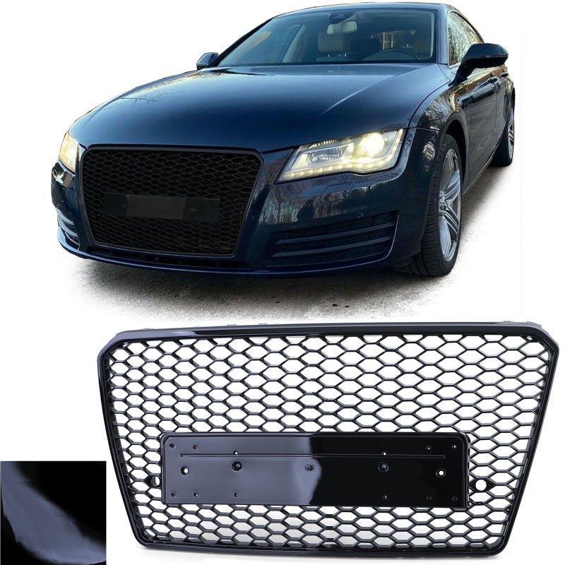 Grill passend voor Audi A7 RS7 10-14 Look Zwart