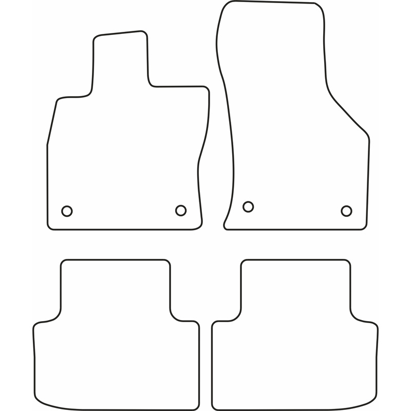 Set velour car mats  Skoda Octavia IV (NX3) Sedan/Kombi 2020- excl. e-Tec & Cupra Formentor 2020-