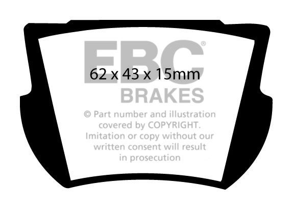 EBC Brakes TOYOTA Corolla 1.4 (ZZE120) 2002-2007 Remblokken voor