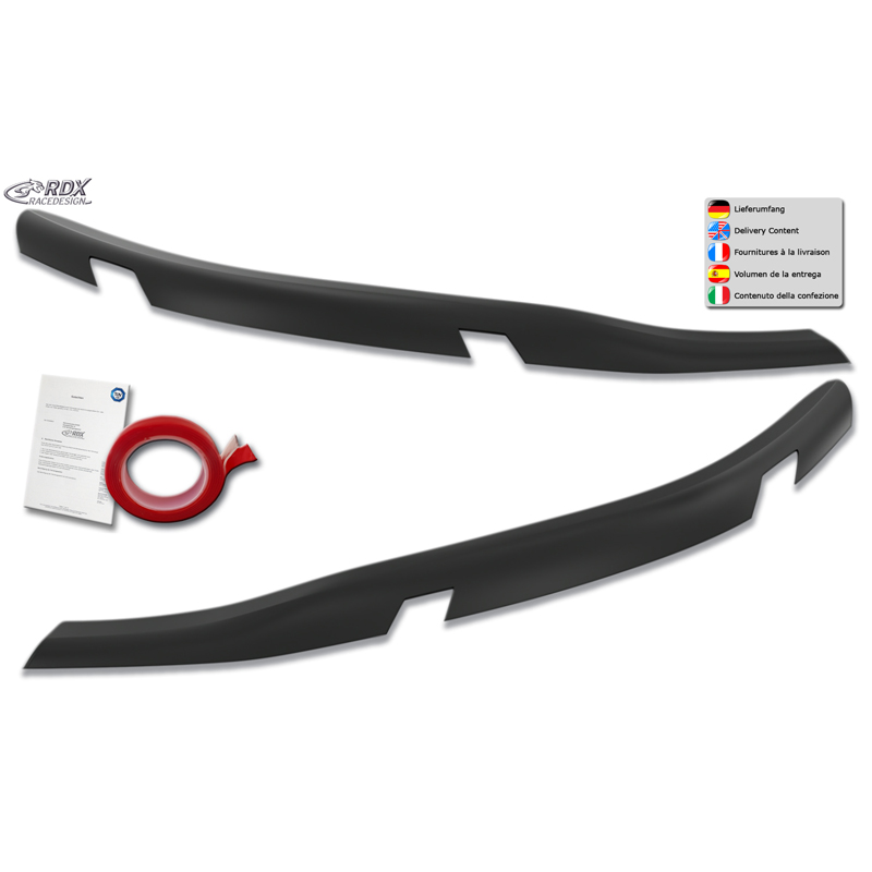 RDX Head light spoilers  Ford Transit Custom & Tourneo Custom (V710) 2023- (with LED & Matrix-LED) (ABS)