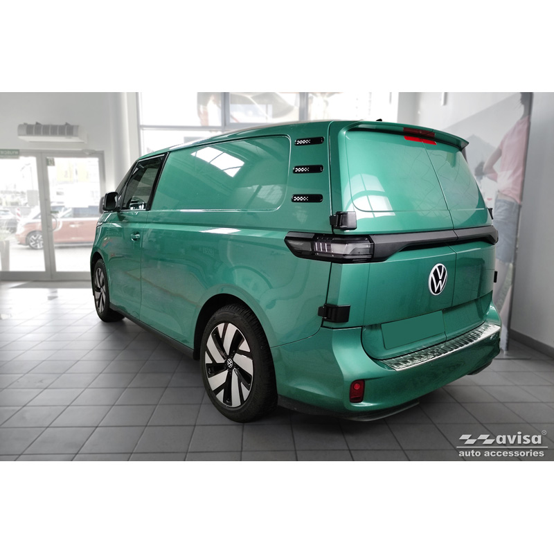 Inox door sill protectors  Volkswagen ID.Buzz 2022- - 'Lines' - 2-pieces
