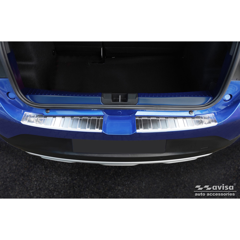 Stainless Steel Rear bumper protector  Dacia Sandero III 2020-2022 & Facelift 2022- incl. Stepway 'Ribs' (2-pieces)