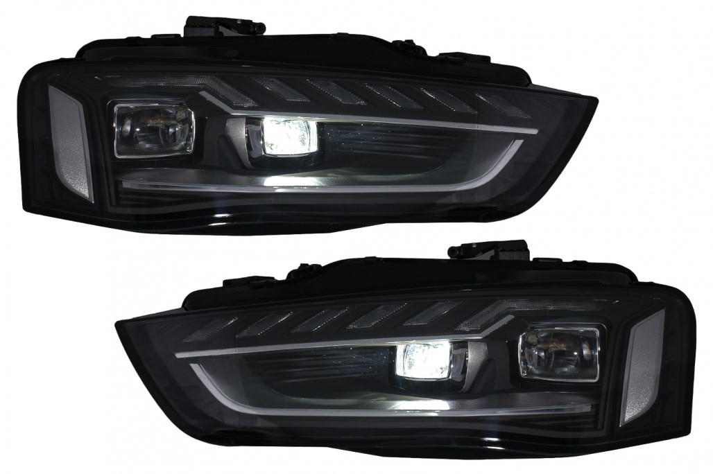 Headlights AUDI A4 B8 12-15 BLACK LED