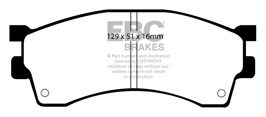 EBC Brakes KIA Carens 1.8 2000-2002 Remblokken voorzijde