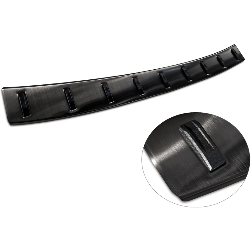Black Stainless Steel Rear bumper protector  Volkswagen Passat Variant 2014-2019 & Facelift 2019-2023 (incl. R-Line/Alltrack) 'STRONG EDITION'