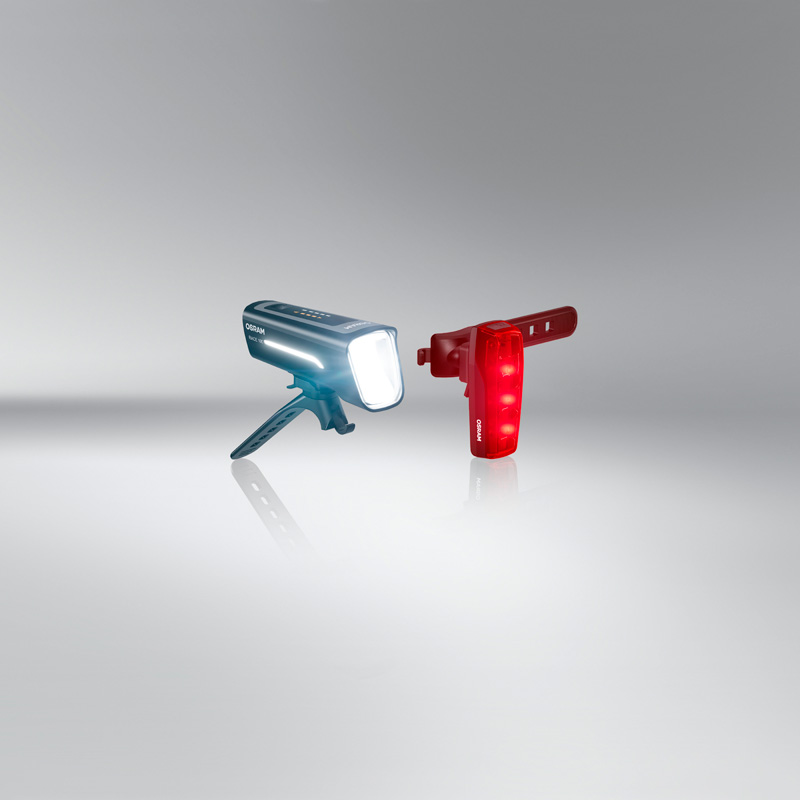 Osram LEDsBIKE® Race 100 Set - Bicycle Lighting Set - including automatic brake light function