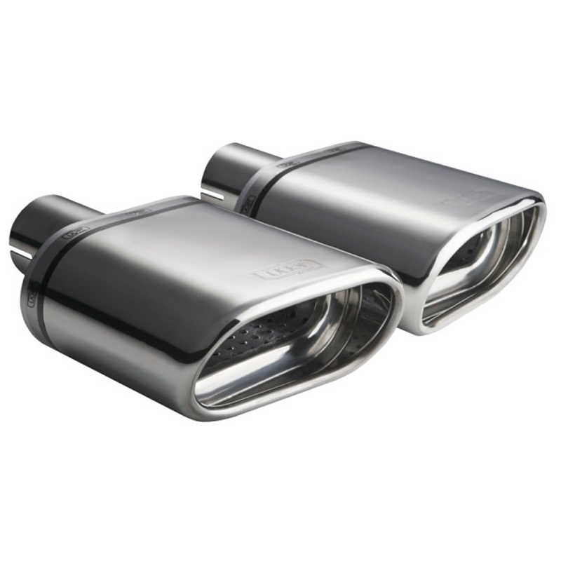 Ulter Sport Exhaust finisher (left) - Oval 145x75mm - Length 140mm - Installation ->50mm - Inox
