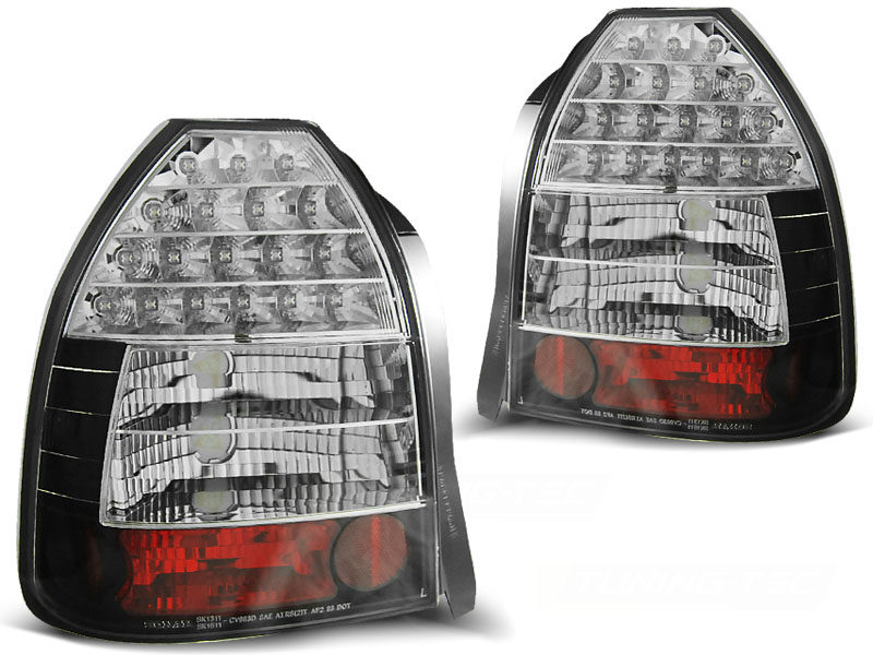 Set LED Tail Lights  Honda Civic HB 3-doors 1996-2001 - Black