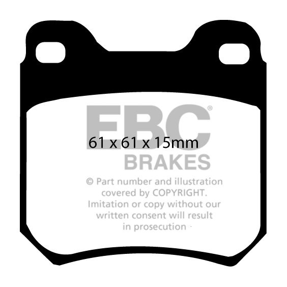 EBC Brakes OPEL Senator 2.6 90-93 Remblokken achterzijde greenst